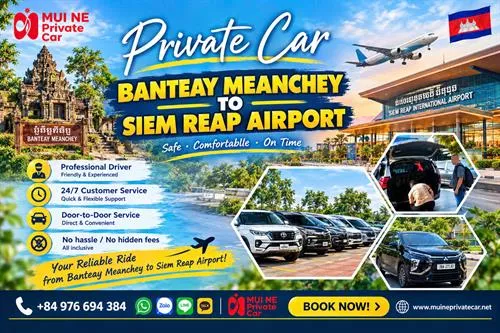 Banteay Meanchey to Siem Reap Airport Private Car